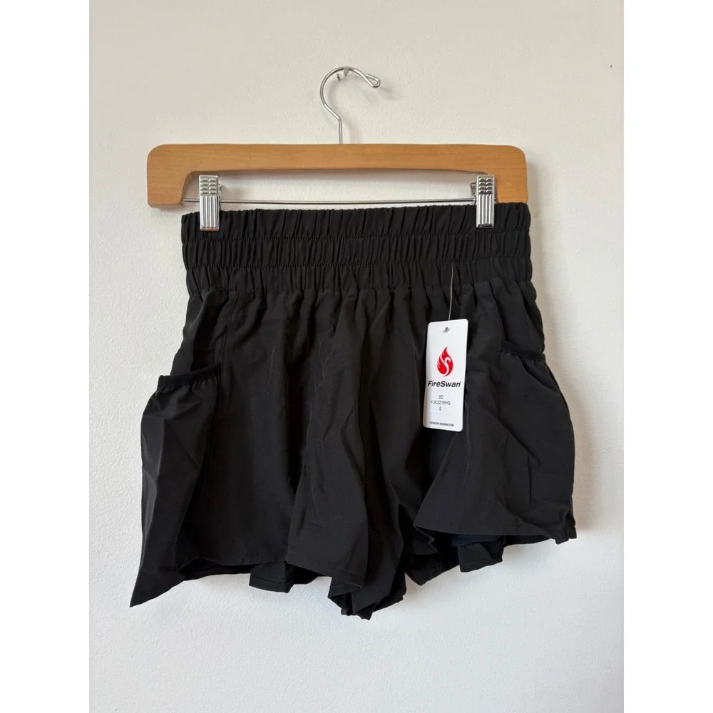 FireSwan High-Waisted Athletic Shorts – Black – Size Small – NWT - Picture 3 of 4